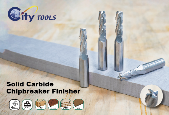 Solid Carbide - Chipbreaker Finisher - Four Flute - Upcut